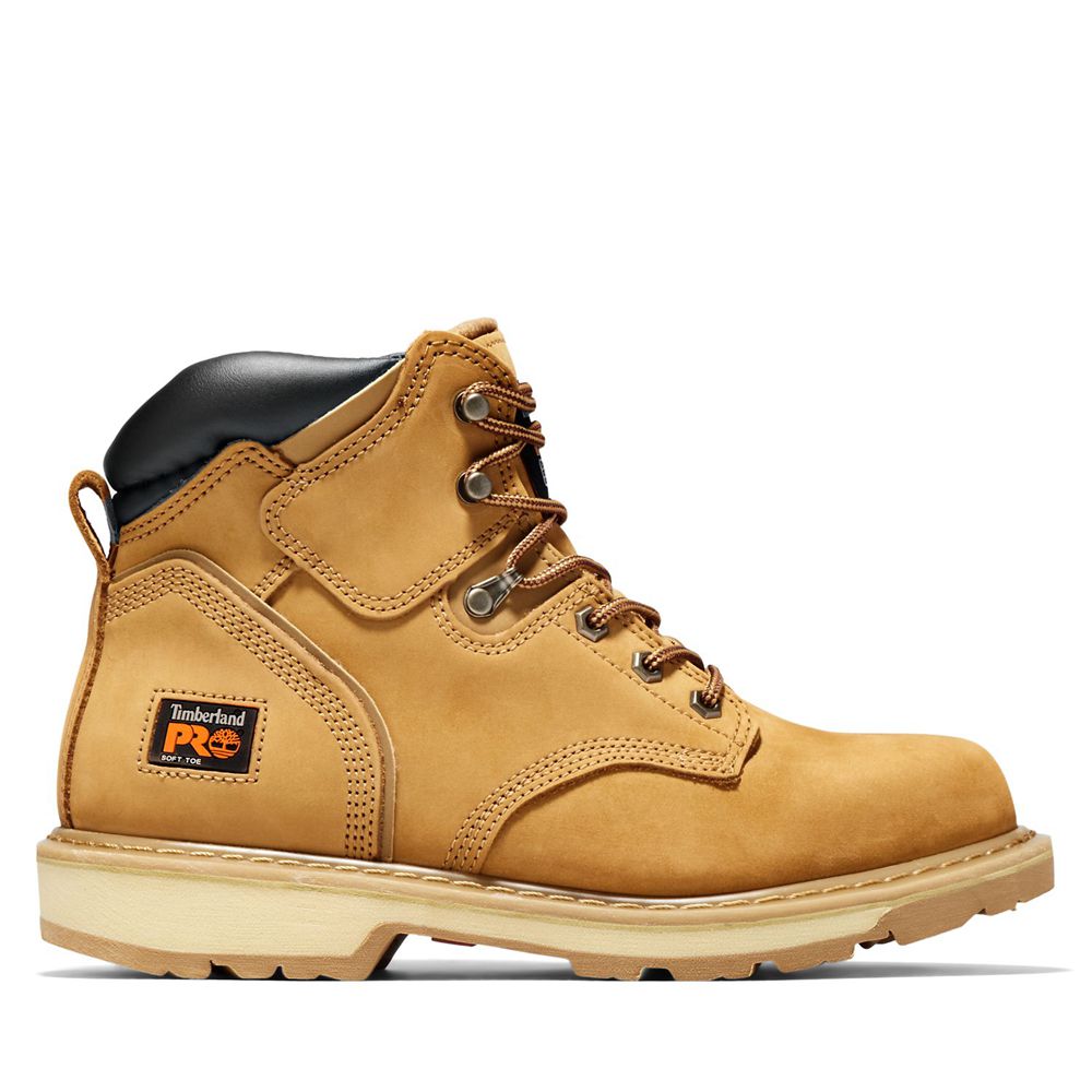 Timberland Μποτακια Εργασίας Ανδρικα Καφε - Pro® Pit Boss 6" Soft Toe - Greece 2836591-WA